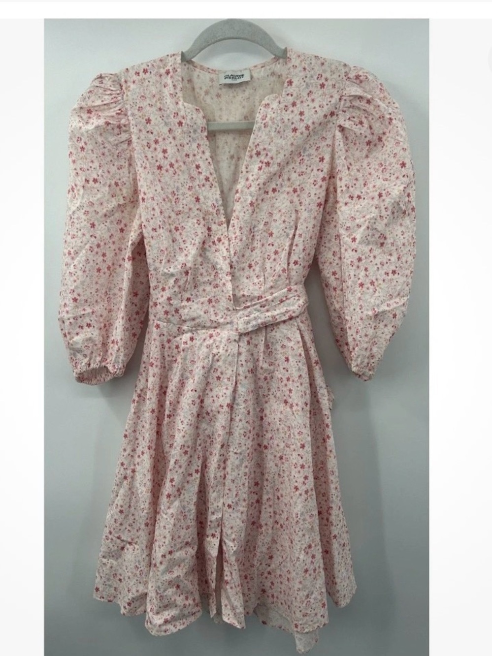 Claudie Pierlot parisian cotton Pink Floral wrap dress xs